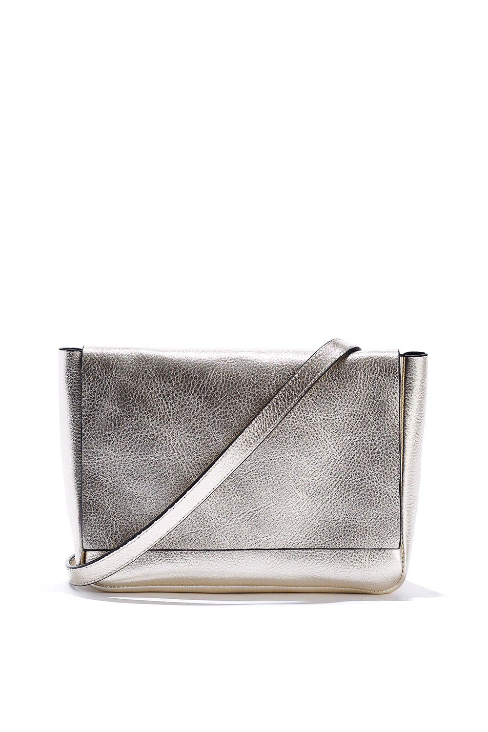 Silver metallic crossbody sales bag