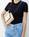 Black Raffia Belt Bag